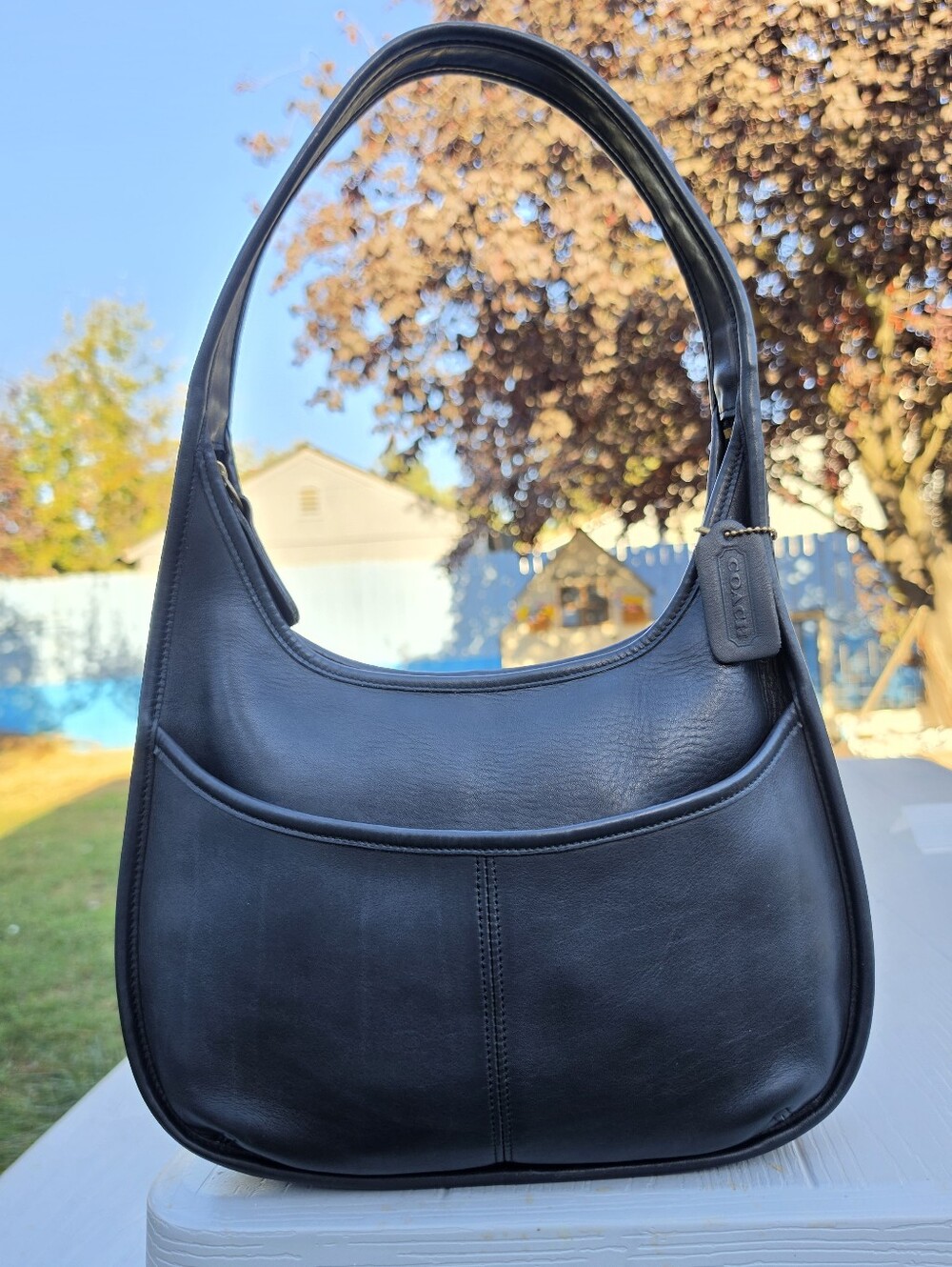 Coach Ergo Vintage 9033 Black Leather Shoulder Bag